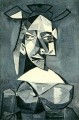 Buste de femme au chapeau 1 1939 Cubism